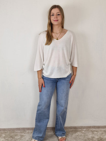 Sierra shirt v-hals - Beige