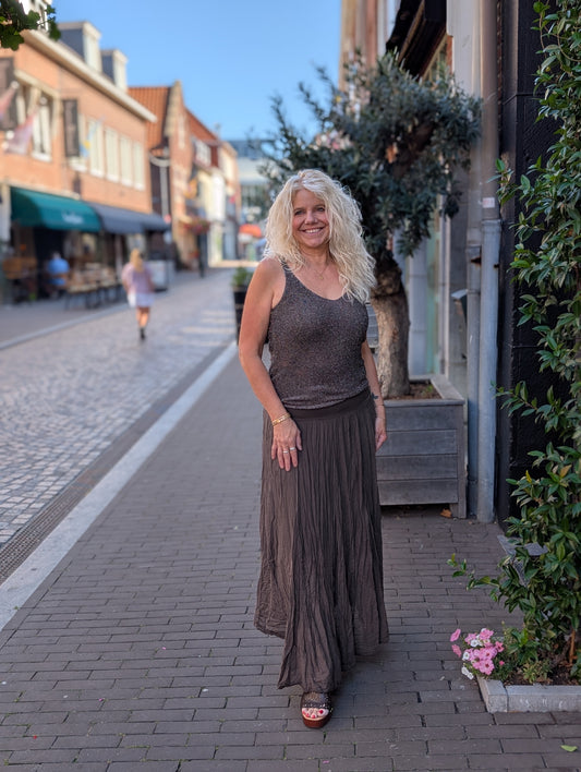 Basy lange rok - Bruin