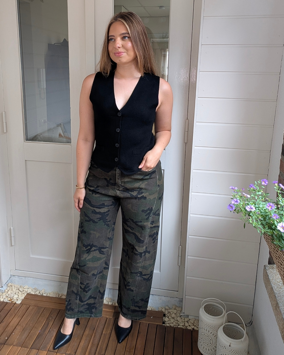Jewelly camo ballon jeans - Groen