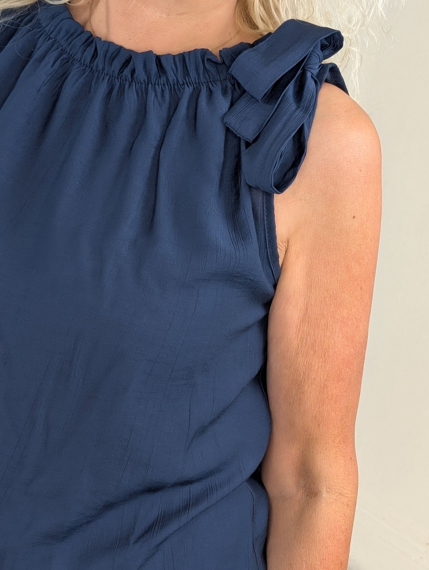 Bow top Mila - Donkerblauw