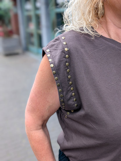 Moon studs top - Bruin