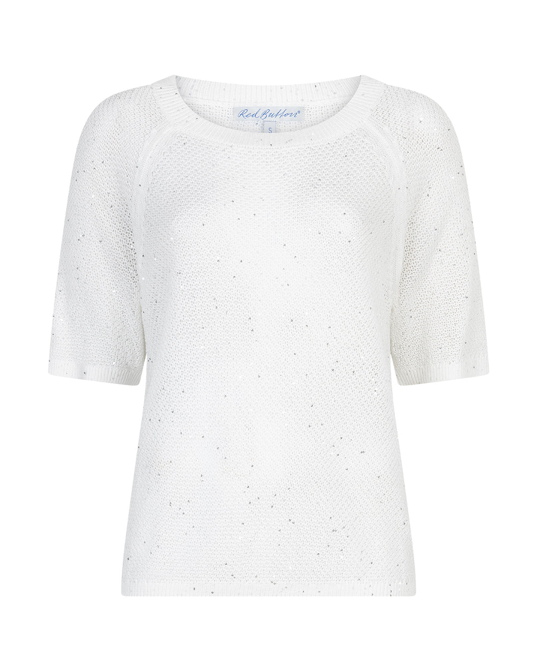 Red Button sweet sequins - Off white
