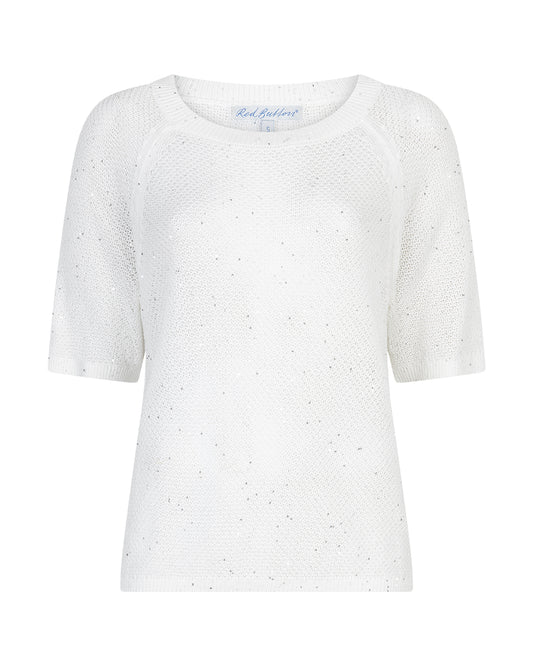 Red Button sweet sequins - Off white