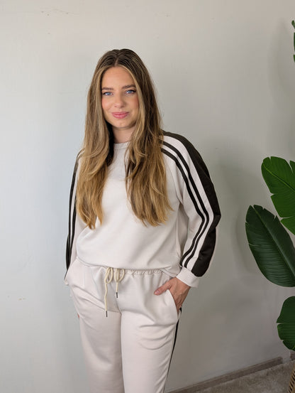 Sporty Chic Comfy set - Beige / bruin