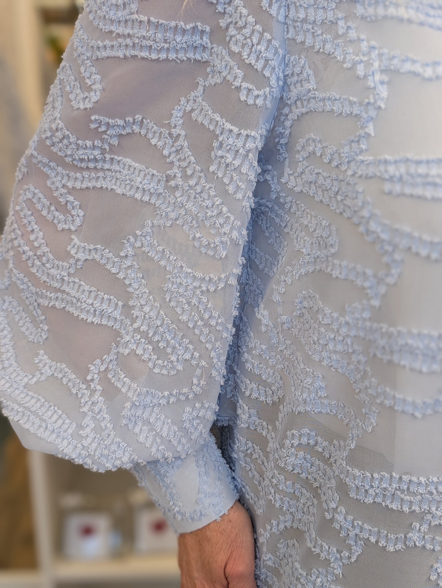 Detail blouse Floortje - Blauw