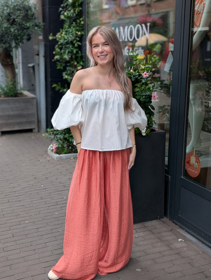 Off the shoulder blouse top - Off white