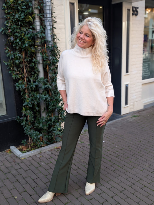 Fanny flared legging - Donker groen