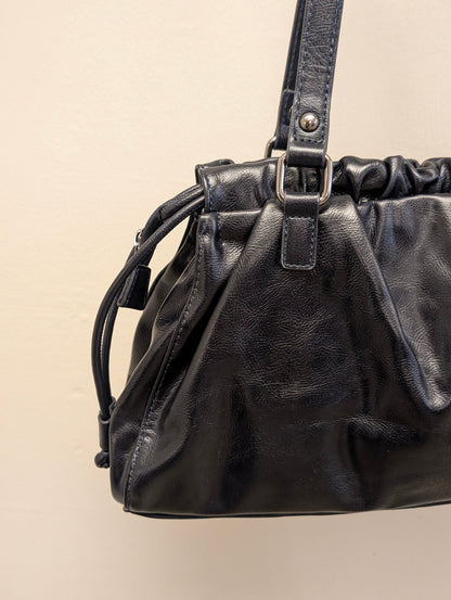 Romy Ruched Bag - Dark Blue