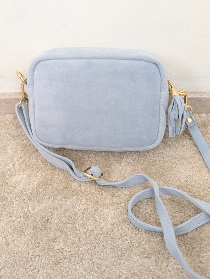 Suède tas Gwen - Lichtblauw