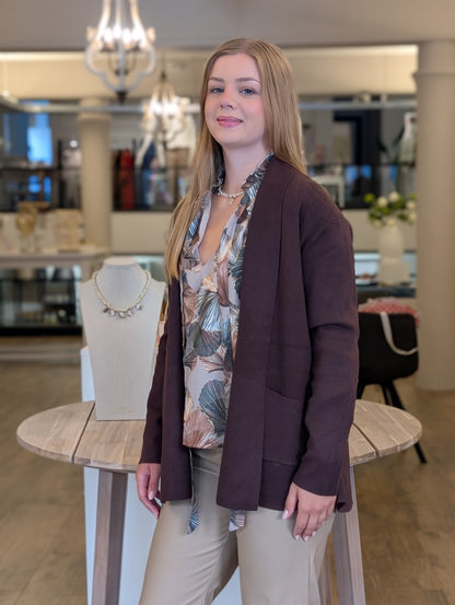Mid basis vest Mirthe - Bruin