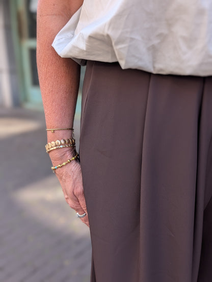 Pallazo broek Yvet - Bruin
