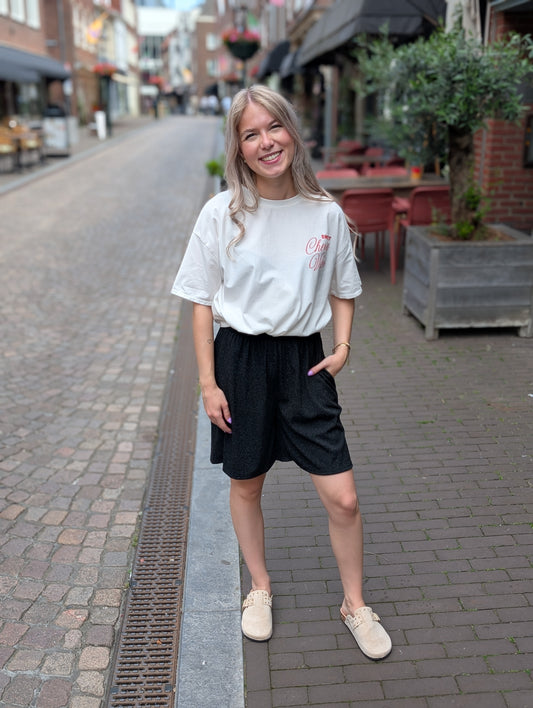 Glitter short - Zwart
