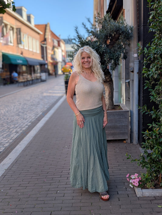 Basy lange rok - Groen