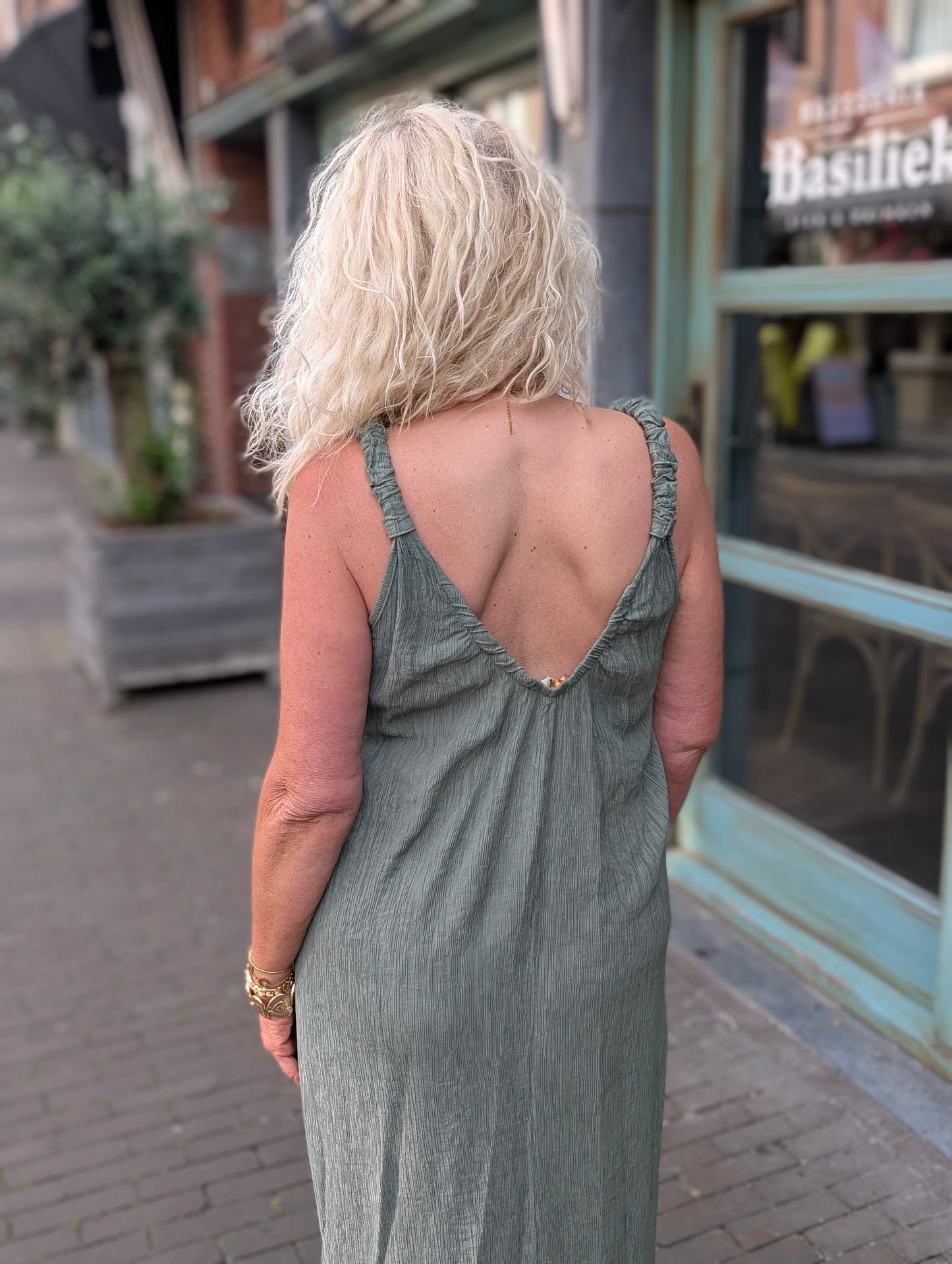 Bibara jurk - Army groen