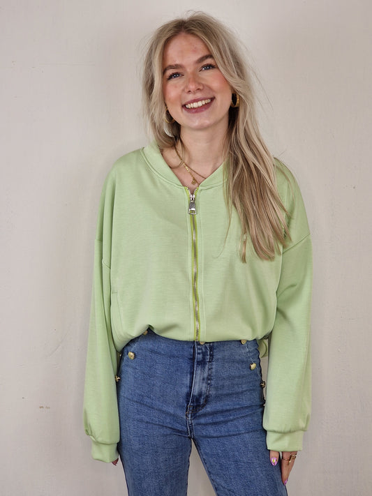 Jersey vest Nienke - Groen
