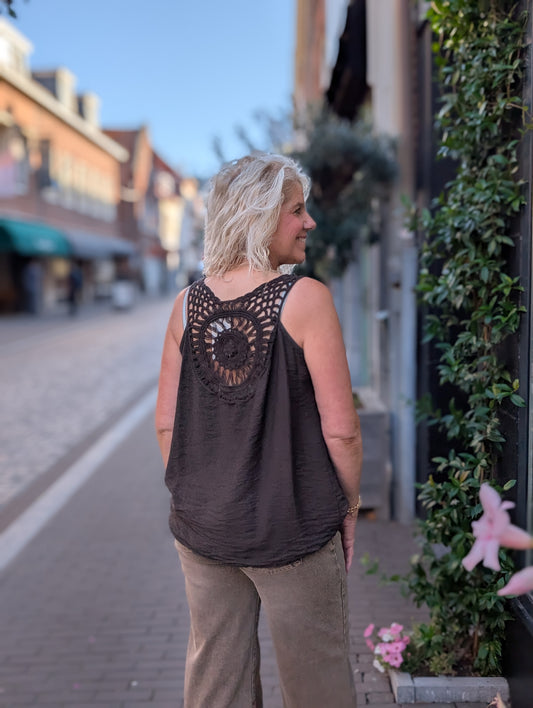 Babs opgewekte top - Bruin