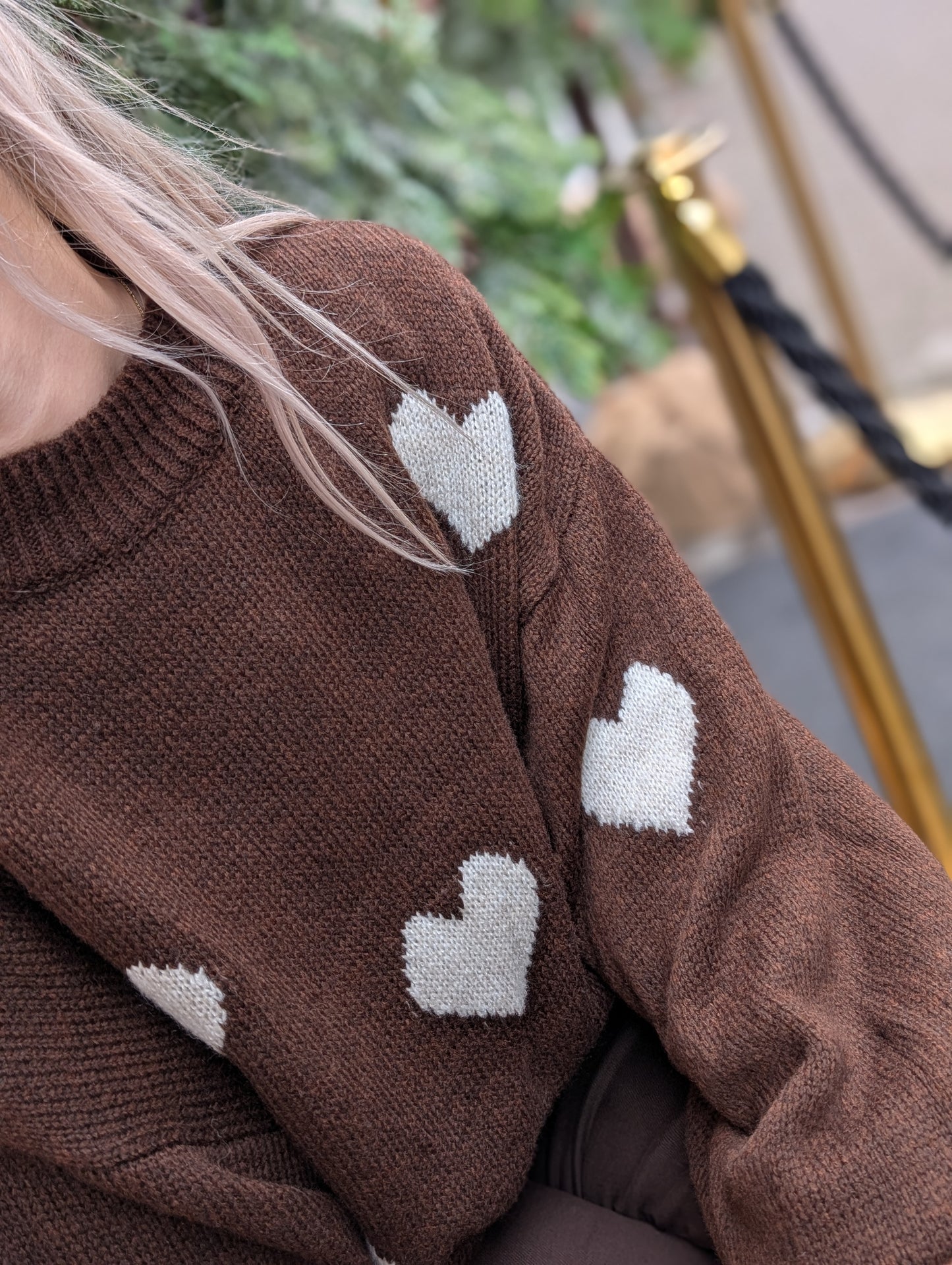 Hartjes trui Veerle - Bruin