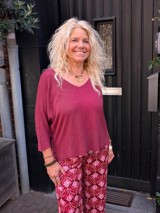 Sierra shirt - Wijn rood