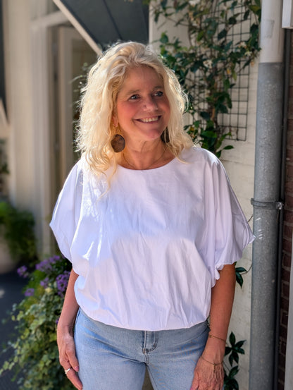 Karine witte ballon blouse