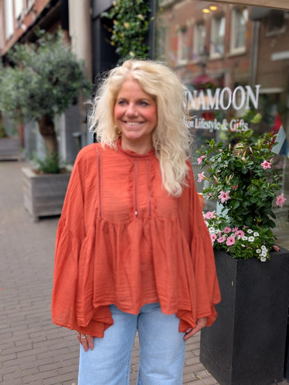 Boho Ibiza blouse - Brique