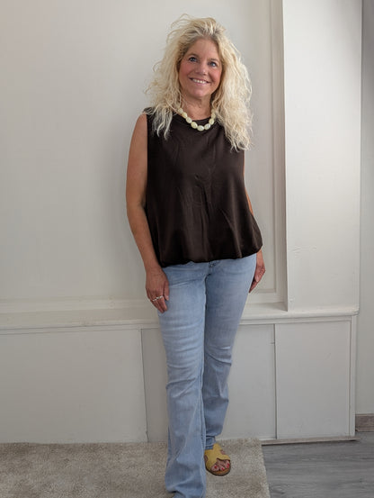 Liony top - Donkerbruin
