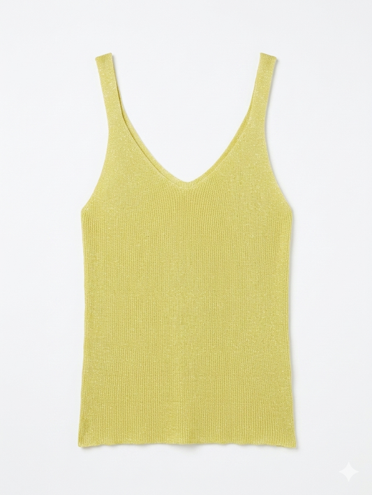 Sparkle Knit Top - Lime