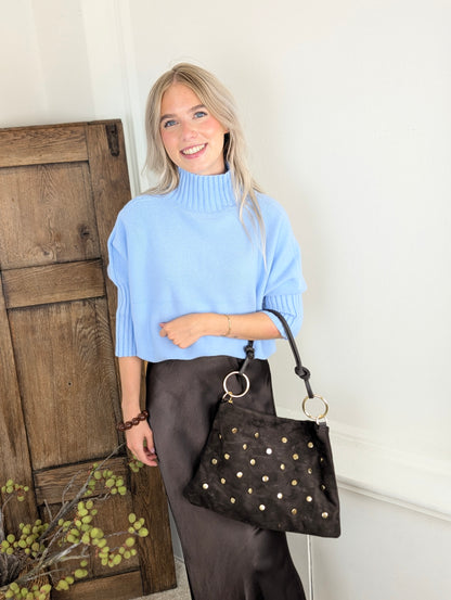 Norah tas studs - Donker bruin