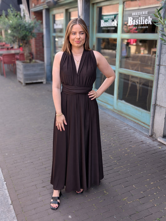 Lay wrap dress - Bruin