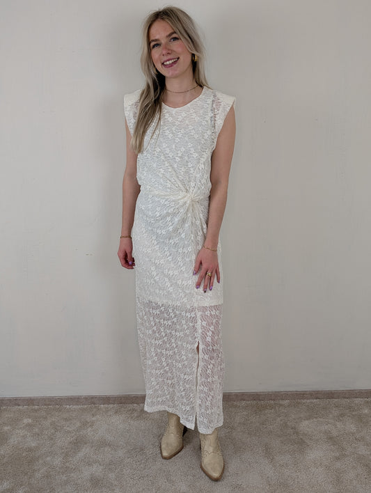 Anna flower dress - Off white