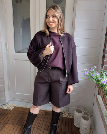 Ballon vest/tussenjas - Aubergine