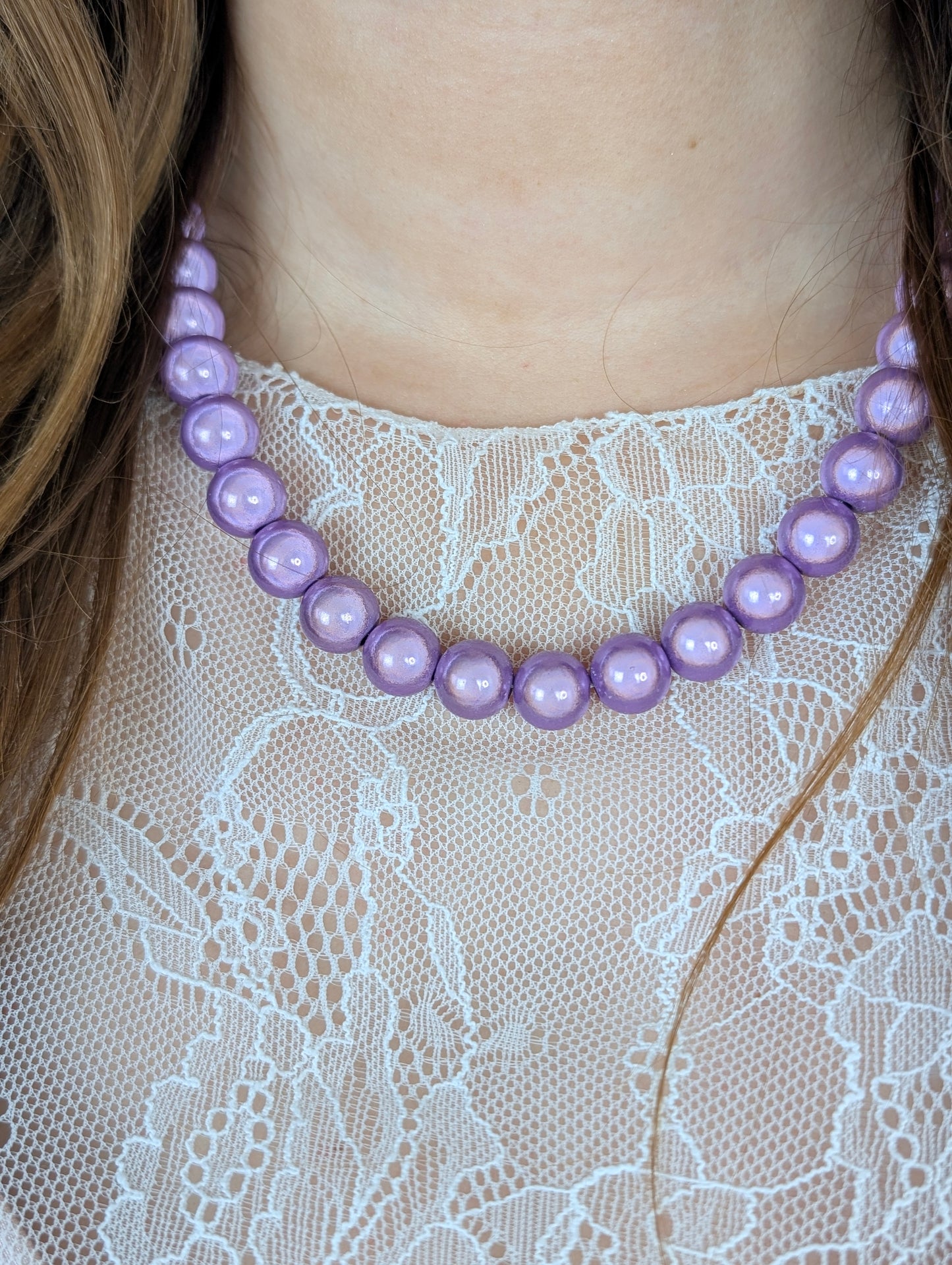 Kanten top lange mouwen Nowy - Wit