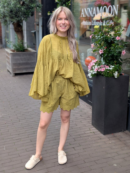 Boho Ibiza blouse - Pistache