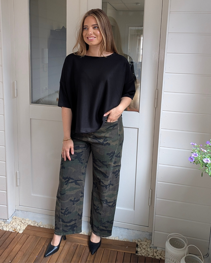 Jewelly camo ballon jeans - Groen