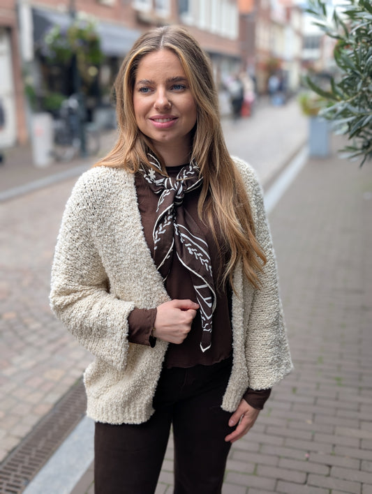 Olivia oversized vest - Creme