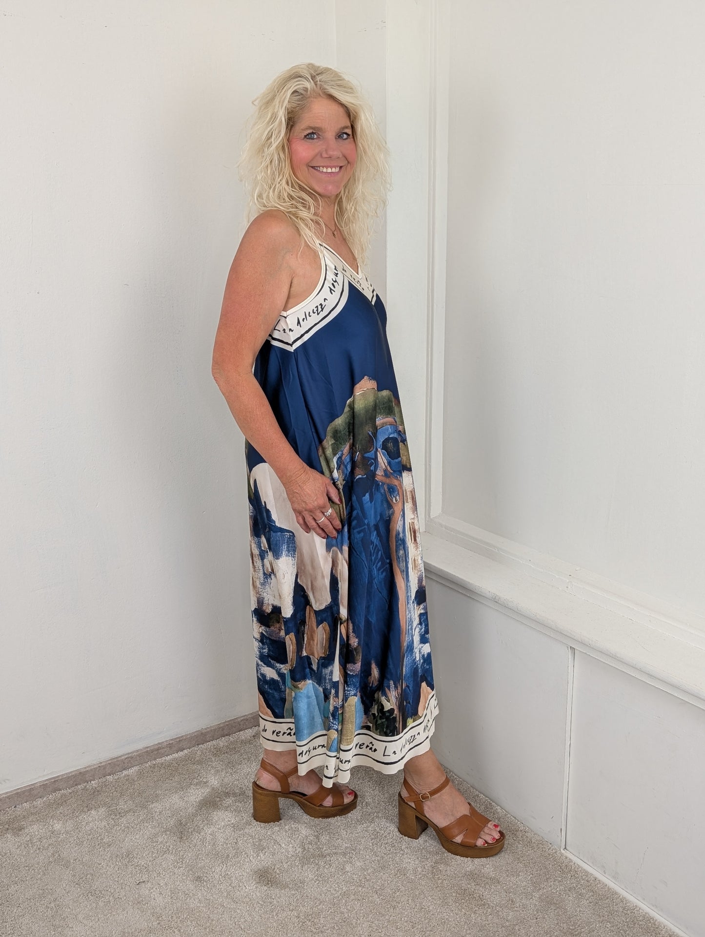 Verano maxi dress - Navy mix