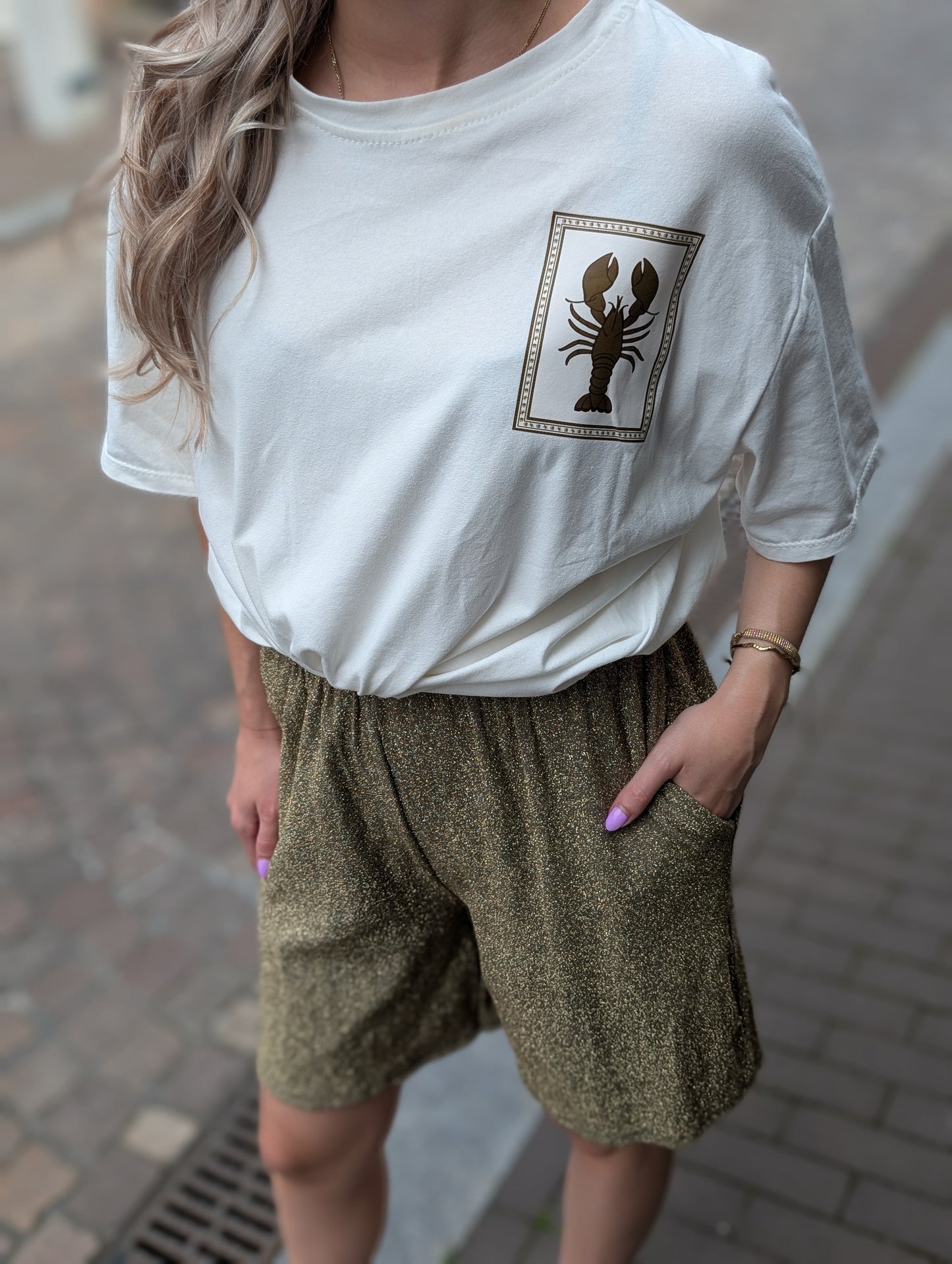Glitter short - Goud