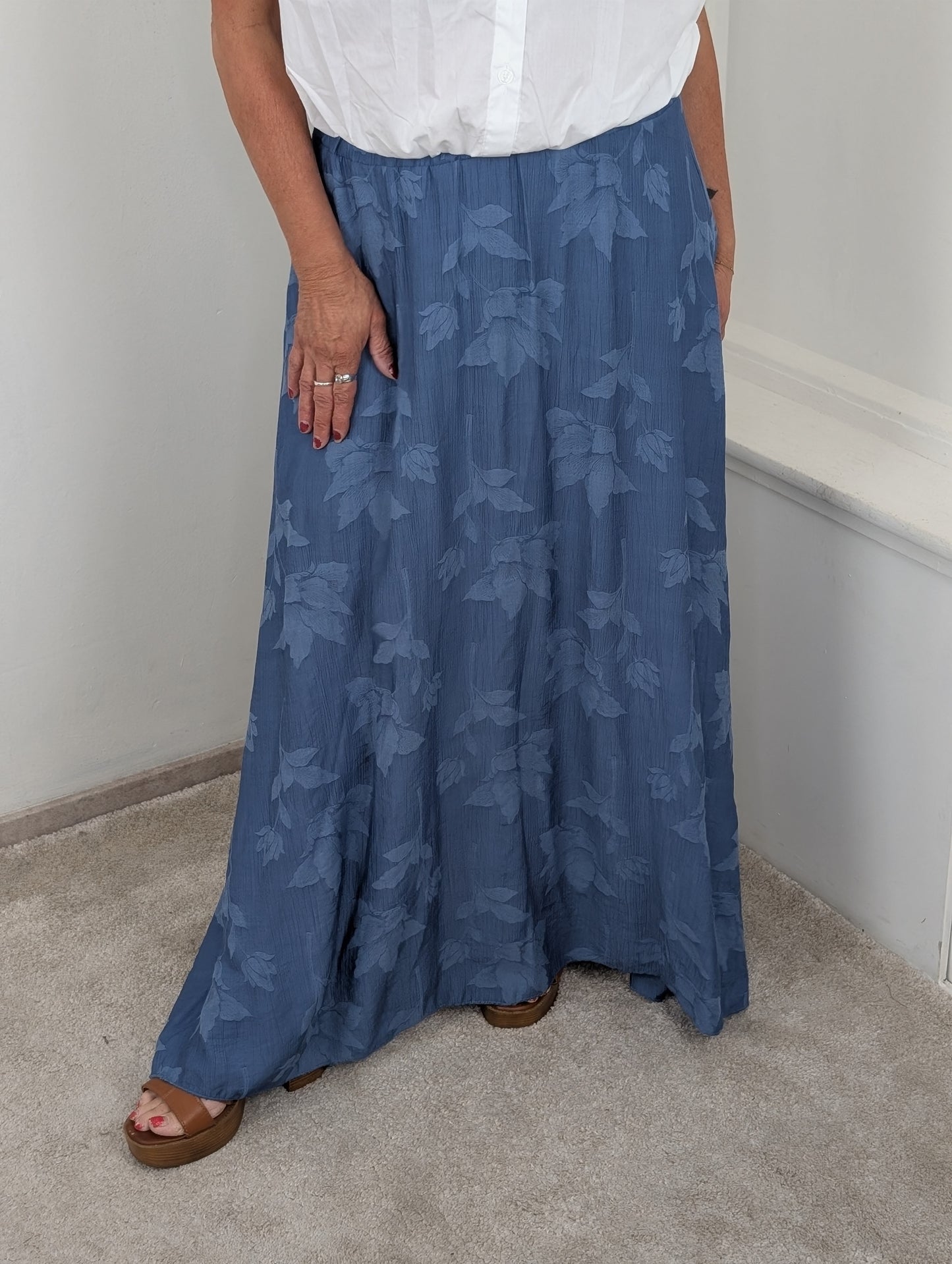 Azure bloom skirt - Blauw