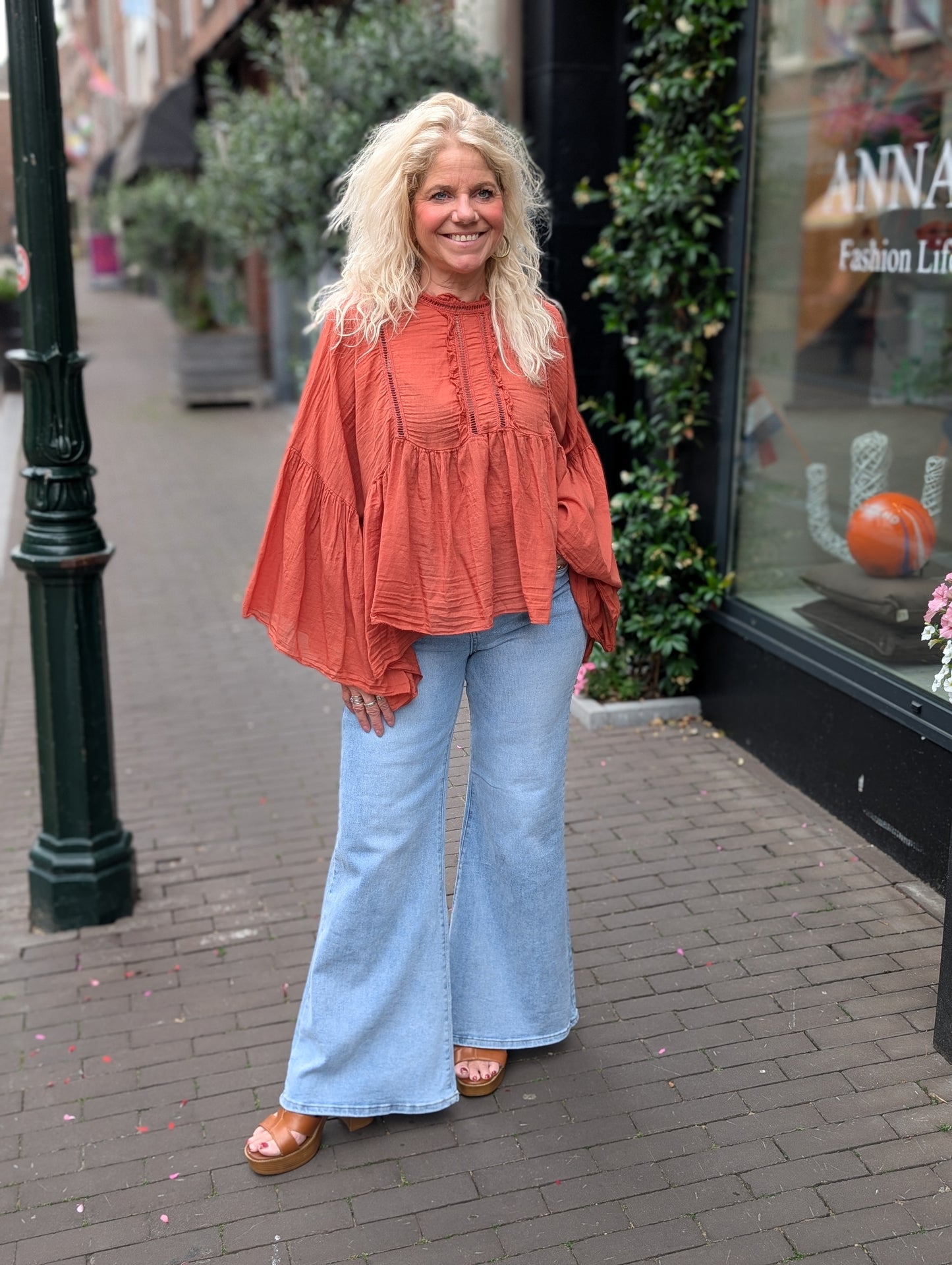 Boho Ibiza blouse - Brique