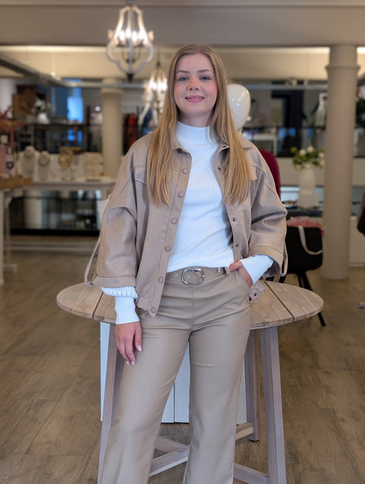 Suede jasje Rachelle - Beige
