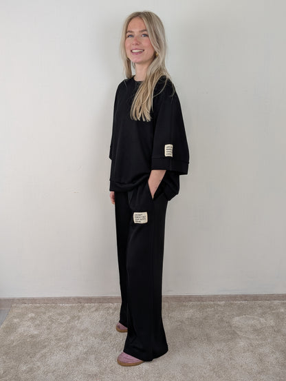 Pascal huispak shirt met broek - Zwart