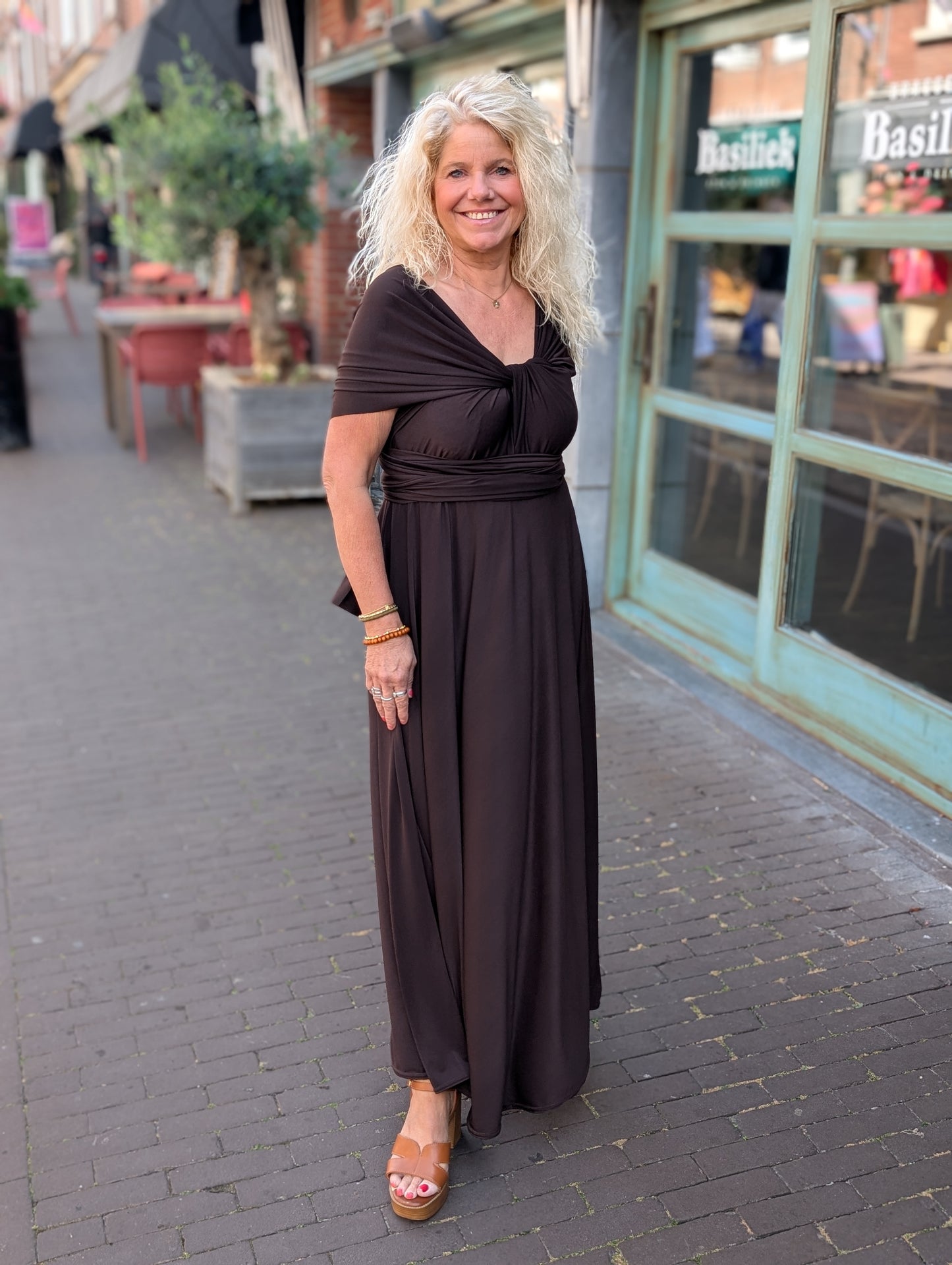 Lay wrap dress - Bruin