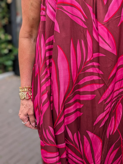 Thanny maxi jurk - Roze print