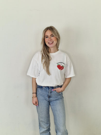 Aardbei shirt - Wit