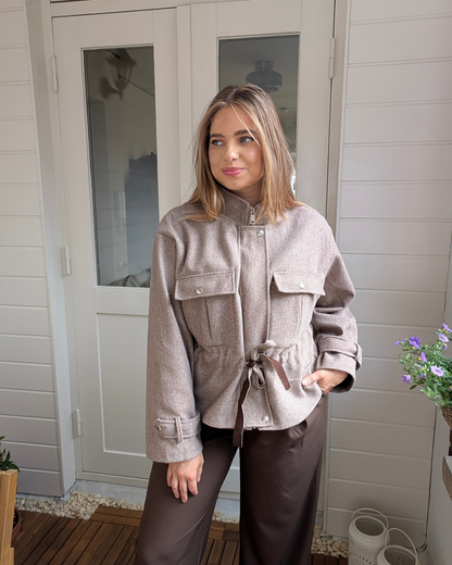 Utility Waist Jacket - Taupe