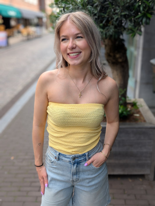 Bandeau top Emma - Geel