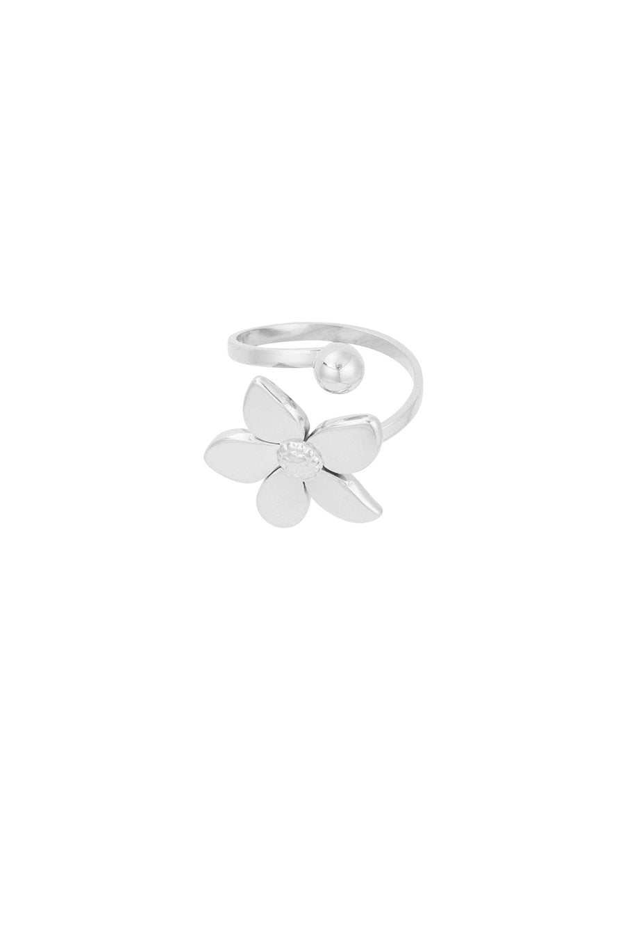 Ring met bloemenstippen - Goudkleur