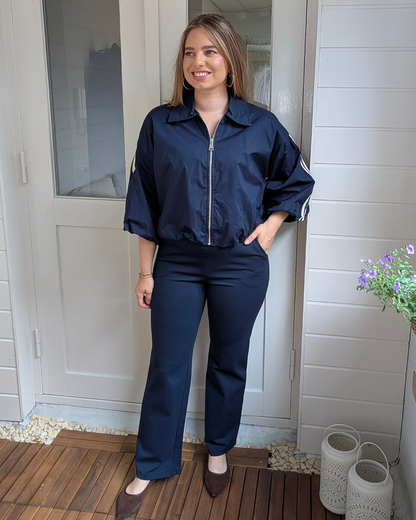 Wide leg pantalon Isabel - Donkerblauw