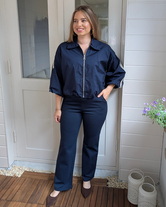 Wide leg pantalon Isabel - Donkerblauw