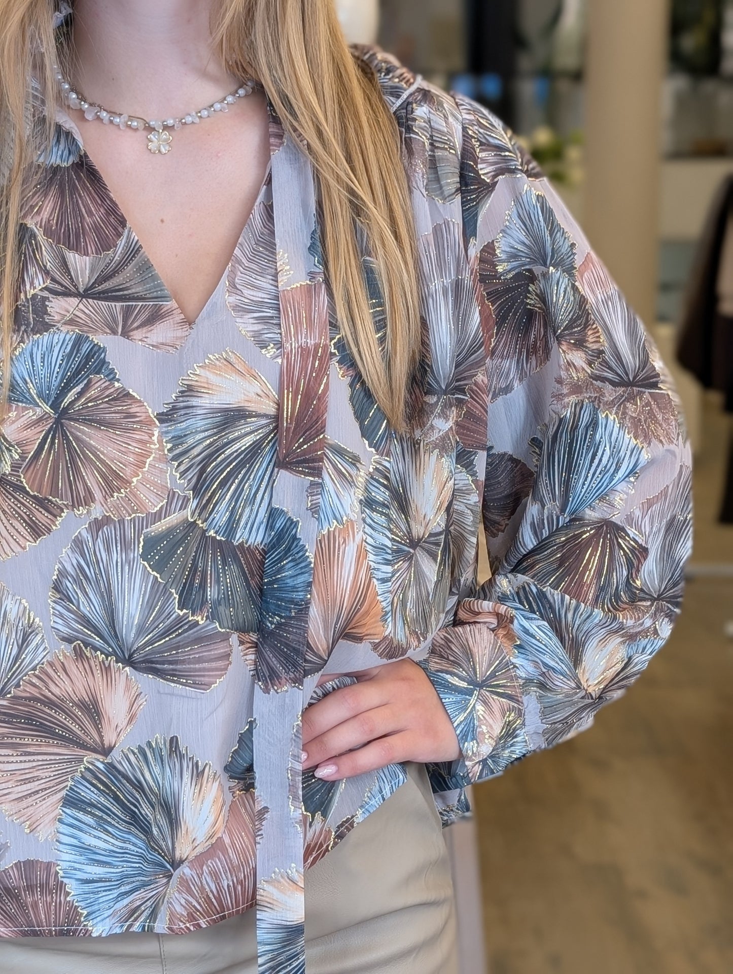 Norah blouse - Multi/Goud