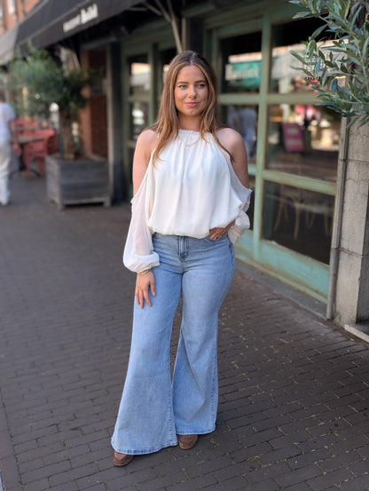 Open shoulder blouse Fay - Ecru